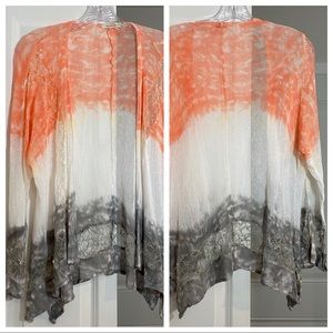 Sundance Tie die Ombre lace Artsy Knit Sweater XS